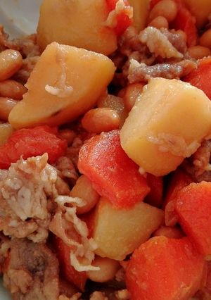 フライパンでじゃが豚大豆煮-レシピのメイン写真