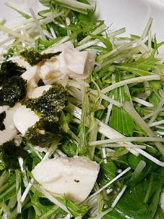 水菜と豆腐の簡単サラダ-レシピのメイン写真
