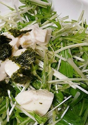 水菜と豆腐の簡単サラダ-レシピのメイン写真