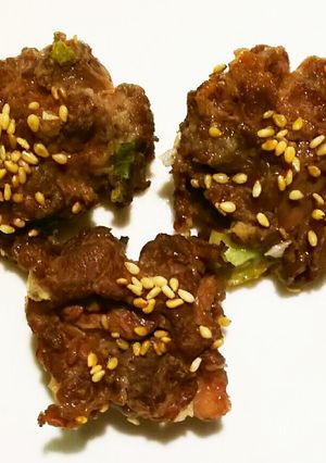 お弁当に!切り落とし牛肉のトースター焼き-レシピのメイン写真