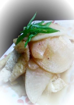 簡単おつまみ♪大根と油あげの炒め煮-レシピのメイン写真