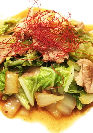 簡単☆やみつき♪豚と白菜のオイ酢ター炒め-レシピのメイン写真