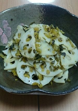 蓮根と高菜の炒めもの-レシピのメイン写真