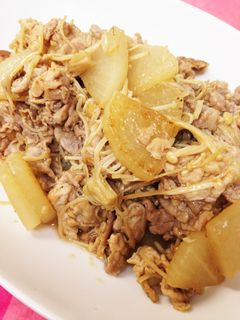 大根と豚薄切り肉の炒め煮-レシピのメイン写真