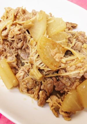 大根と豚薄切り肉の炒め煮-レシピのメイン写真