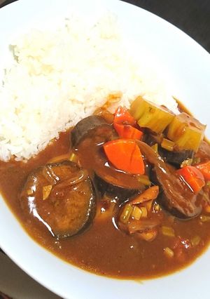 ヘルシー☆イカと茄子のカレー-レシピのメイン写真