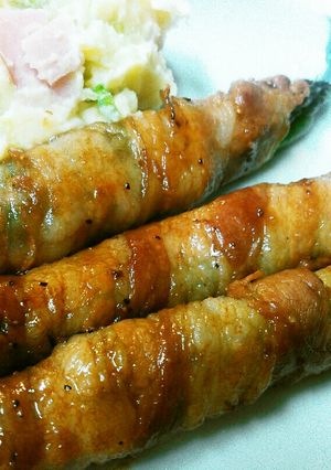 簡単☆アスパラとインゲンの肉巻き　豚バラ-レシピのメイン写真