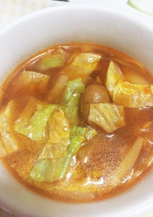 超簡単!!ミネストローネ風スープ♪-レシピのメイン写真