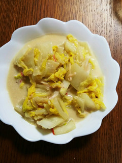 白菜とかにかまのミルク煮-レシピのメイン写真