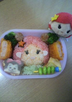 ツムツムアリエルかんたんキャラ弁-レシピのメイン写真