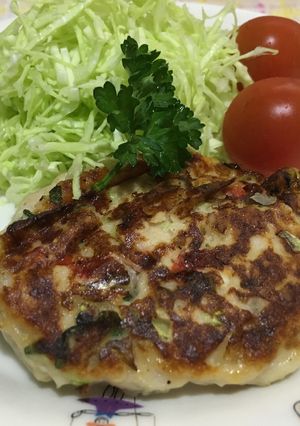お野菜たっぷりのおさかなバーグ-レシピのメイン写真