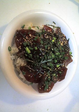 カツオ（まぐろ）のヅケ丼＆納豆-レシピのメイン写真