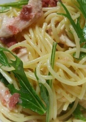 ささみ梅肉と明太子マヨ和えのサラスパ♪-レシピのメイン写真