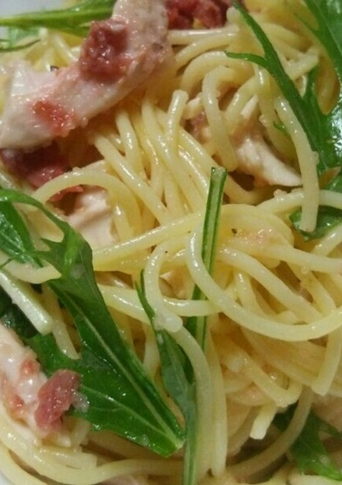 ささみ梅肉と明太子マヨ和えのサラスパ♪-レシピのメイン写真