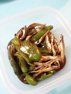 ピーマンと食べる煮干しの味ぽん漬け-レシピのメイン写真