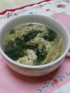 モロヘイヤとえのきのカンタン中華スープ-レシピのメイン写真