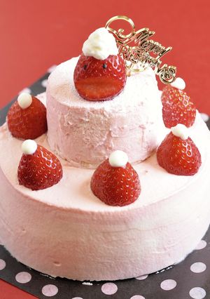 イチゴきらきら　クリスマスケーキ-レシピのメイン写真