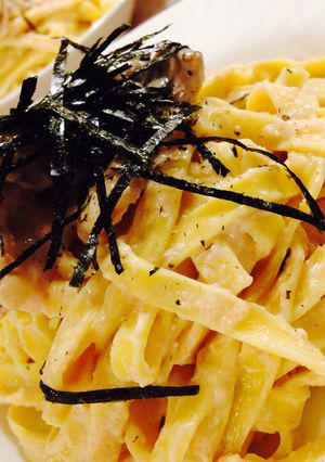 キノコの豆乳たらこクリームパスタ-レシピのメイン写真