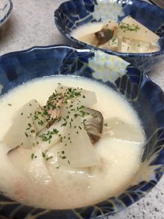 ほっこり♫ツナ大根の味噌ミルクスープ-レシピのメイン写真