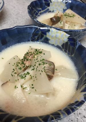 ほっこり♫ツナ大根の味噌ミルクスープ-レシピのメイン写真
