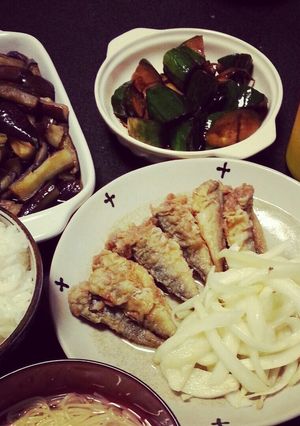 晩御飯★鯵の南蛮漬け 茄子の揚びたし-レシピのメイン写真