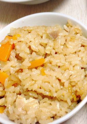 鶏肉としめじの簡単炊き込みご飯♡-レシピのメイン写真