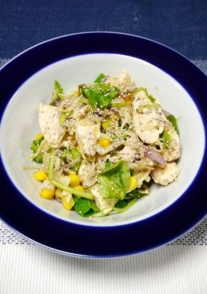 ムネ肉ダイエット！チアシードサラダ-レシピのメイン写真