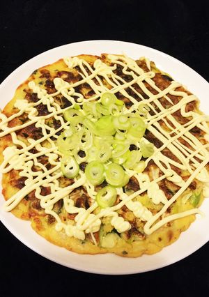 豆腐でふんわり♡おダシで和風なお好み焼き-レシピのメイン写真