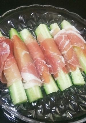 簡単おつまみ☆生ハムきゅうり巻き-レシピのメイン写真