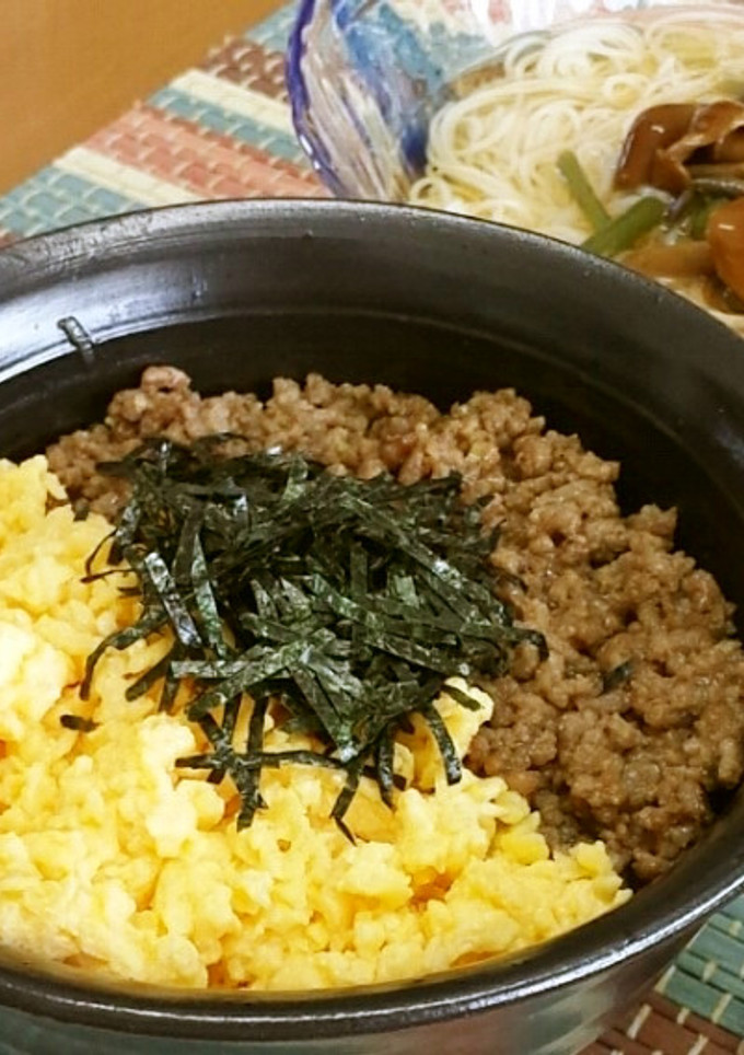 豚そぼろと卵そぼろの2色丼-レシピのメイン写真