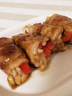 簡単!パプリカとえのきの豚肉巻き-レシピのメイン写真