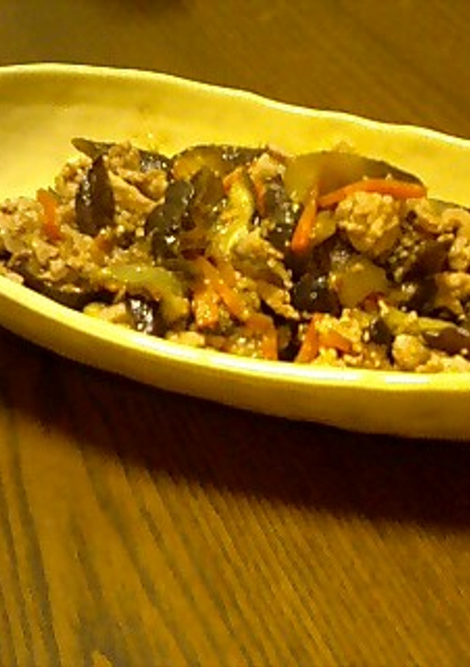 簡単！ナスと豚肉の味噌炒め-レシピのメイン写真