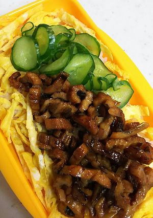 簡単☆きざみあなごの三色丼☆お弁当にも♪-レシピのメイン写真