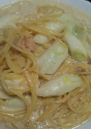 シャンタンDXでコク旨明太子豆乳スパ！-レシピのメイン写真