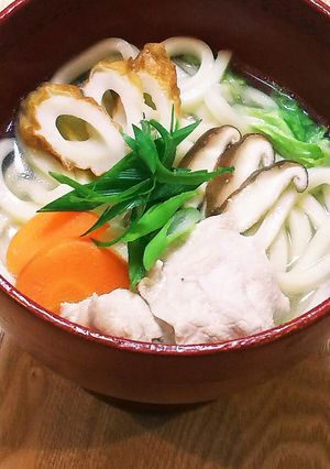 豚しゃぶ鍋の〆に☆濃旨♪絶品うどん-レシピのメイン写真