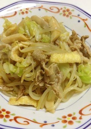 シャンタンとオイスターで♪簡単肉野菜炒め-レシピのメイン写真