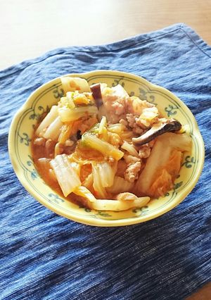 白菜と豚ひき肉の中華風辛炒め-レシピのメイン写真