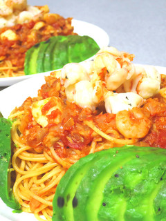 【最強】エビとアボカドのトマトパスタ♪-レシピのメイン写真
