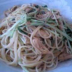 รูปของ 水菜のパスタ