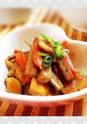鶏皮ﾄﾛﾄﾛ♡味噌味 きんぴらごぼう-レシピのメイン写真