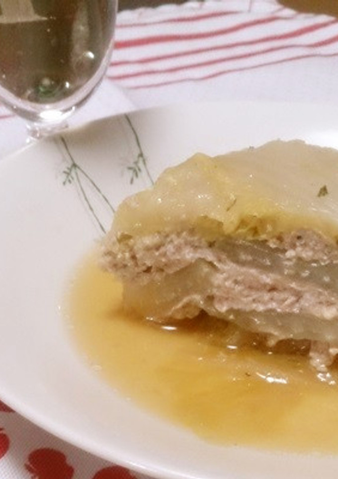 白菜と挽肉のミルフィーユ蒸し煮-レシピのメイン写真