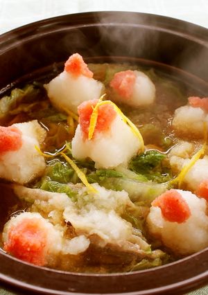 美味！白菜ミルフィーユの辛子明太みぞれ鍋-レシピのメイン写真