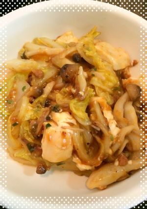 余った麻婆豆腐をリメイク！白菜の炒めもの-レシピのメイン写真