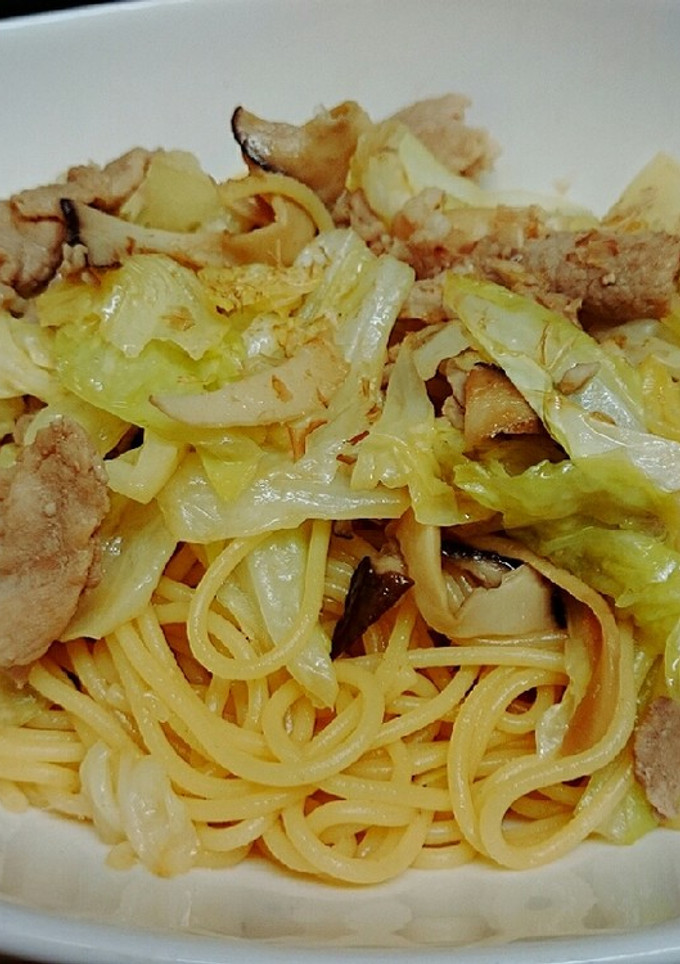 すぐできる♪キャベツときのこの和風パスタ-レシピのメイン写真