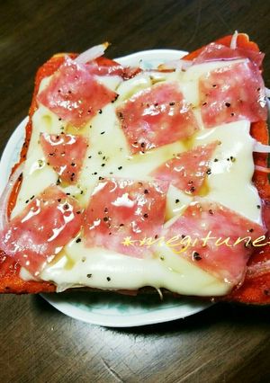 ハニースパイシーピザトースト♡-レシピのメイン写真