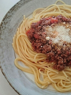 ミートソースパスタ-レシピのメイン写真