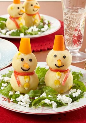 クリスマス★雪だるまサラダ-レシピのメイン写真