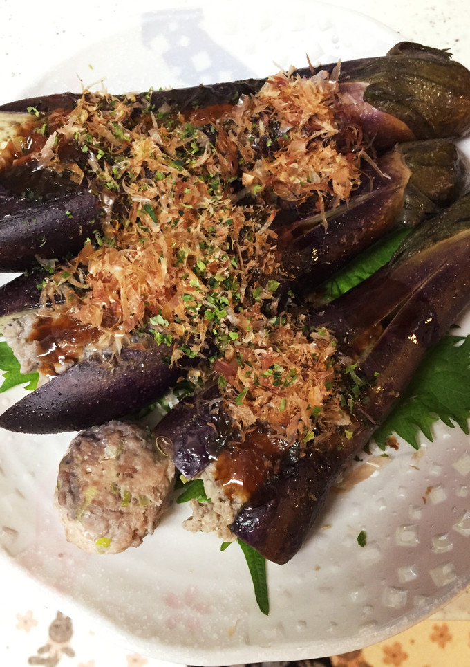 ナスの挽肉はさみ焼き-レシピのメイン写真