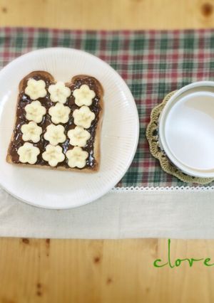かわいい♡チョコバナナトースト-レシピのメイン写真