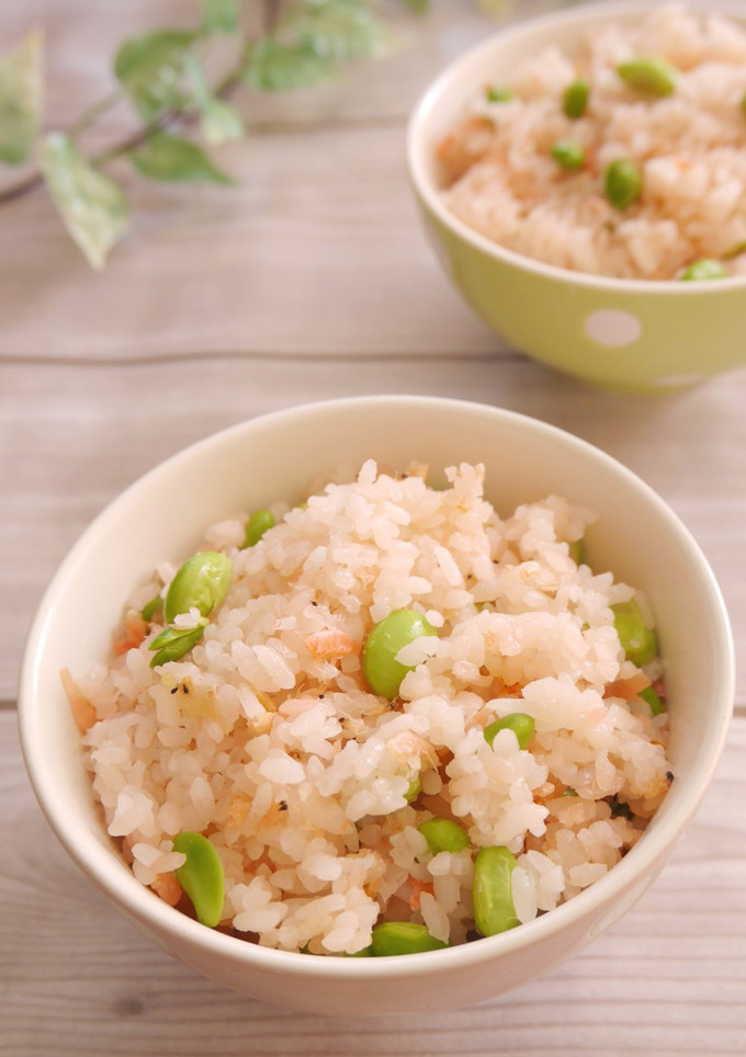 干し海老と枝豆の彩り炊き込みご飯♪-レシピのメイン写真